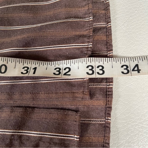 Ely Cattleman men’s vintage pearl snap shirt brown with white stripes size XL - Picture 8 of 8